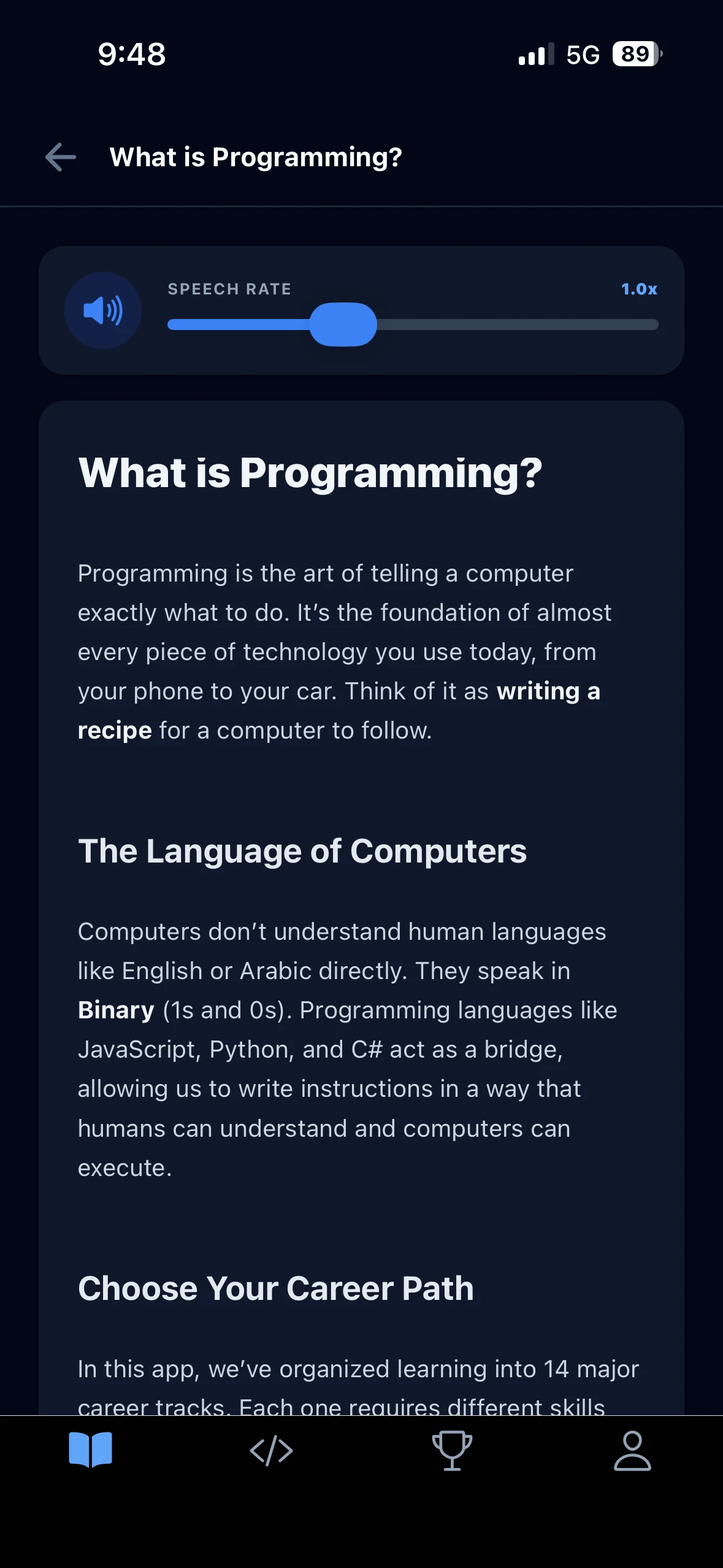 Learn Programming offline screenshot